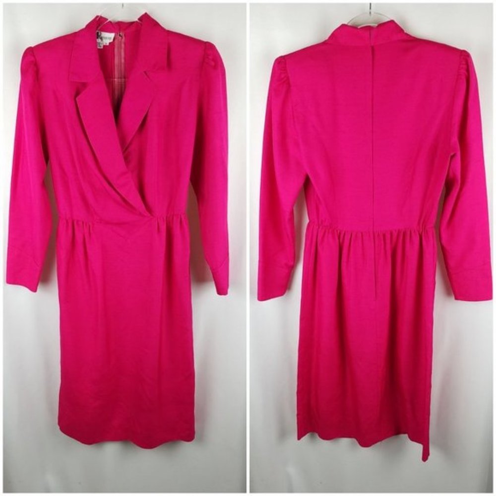 MBR International dress hot pink 100% silk 4  (Elle Woods suit)